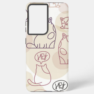 Cat pattern samsung galaxy case