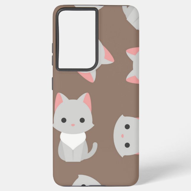 Cat pattern samsung galaxy s21 ultra case (Back)