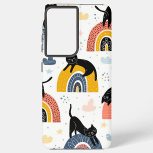 Cat pattern samsung galaxy case
