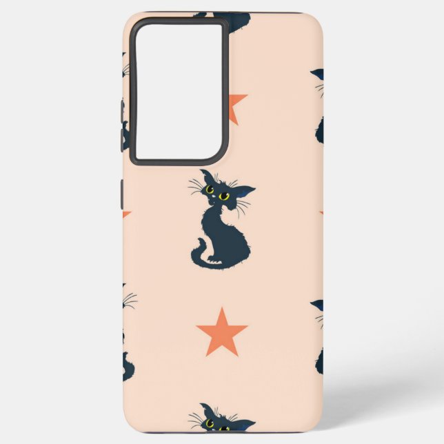 Cat pattern samsung galaxy s21 ultra case (Back)