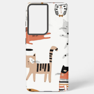 Cat pattern samsung galaxy case
