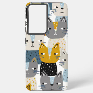 Cat pattern samsung galaxy case