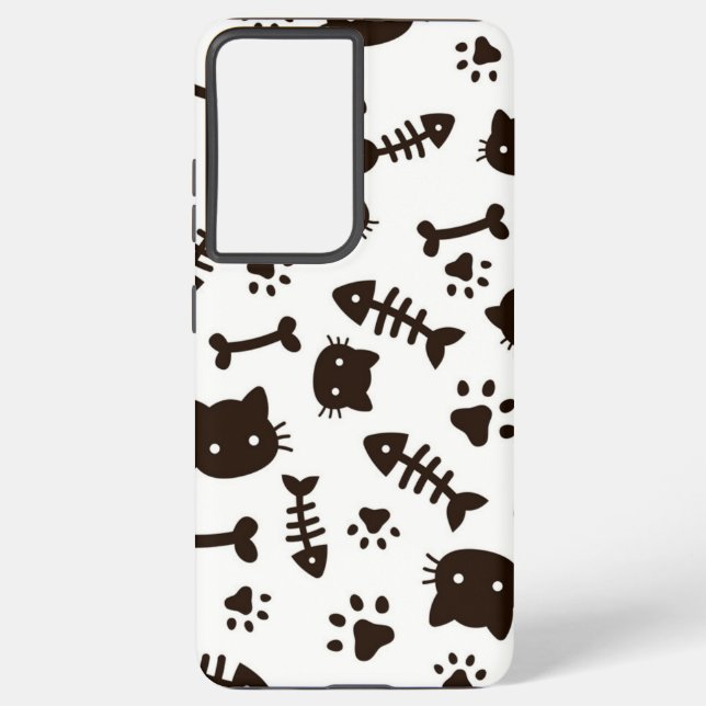 Cat pattern samsung galaxy s21 ultra case (Back)