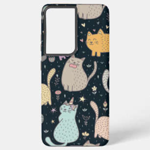 Cat pattern samsung galaxy case