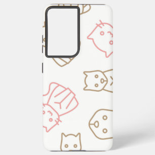 Cat pattern samsung galaxy case