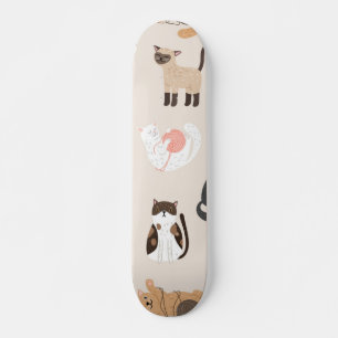 Cat pattern skateboard