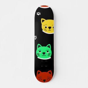 Cat pattern skateboard