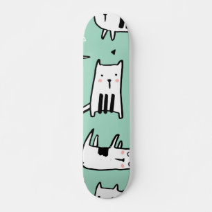 Cat pattern skateboard