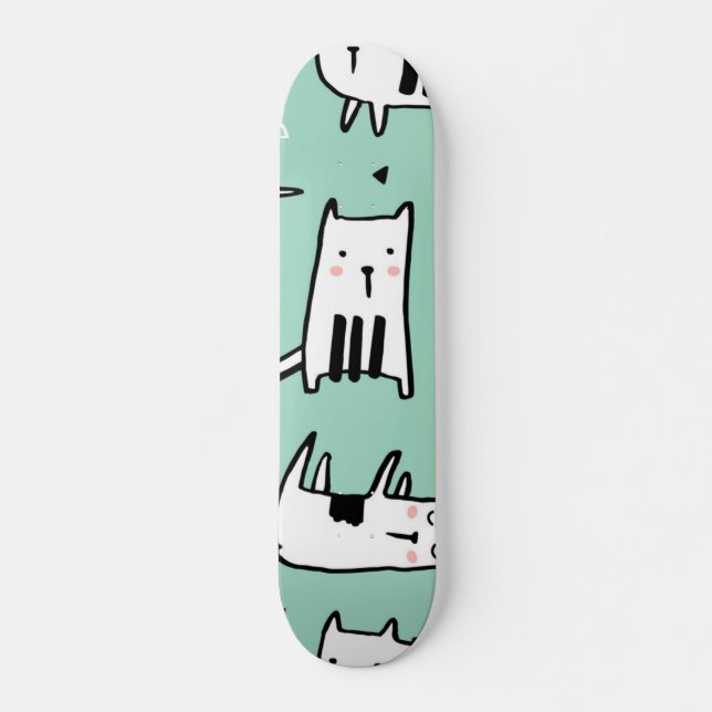 Cat pattern skateboard (Front)
