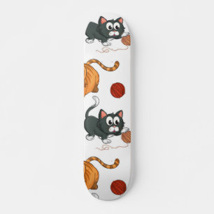 Cat pattern skateboard