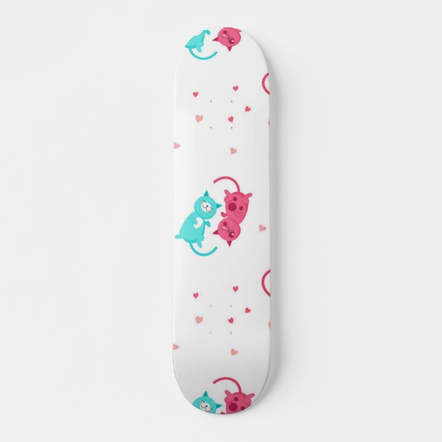 Cat pattern skateboard (Front)