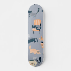 Cat pattern skateboard