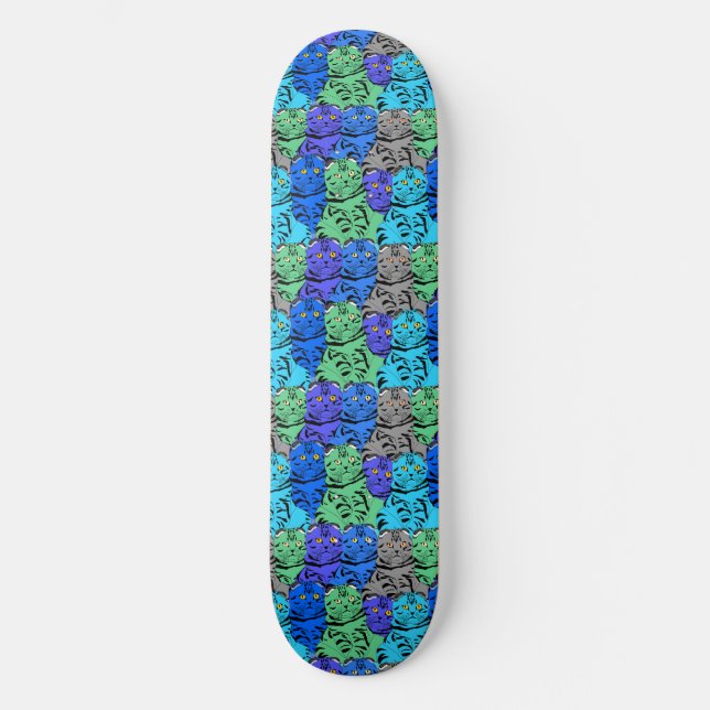 Cat Pattern Skateboard (Front)