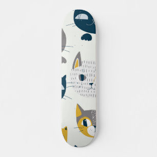 Cat pattern skateboard