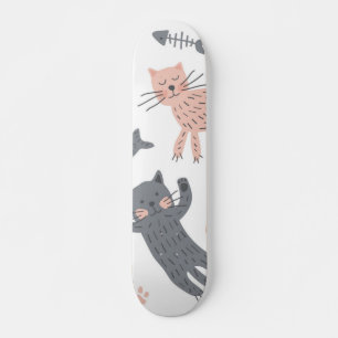 Cat pattern skateboard
