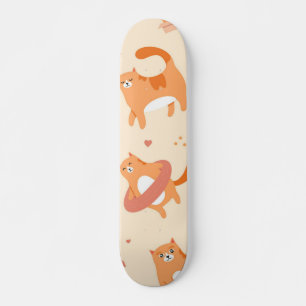 Cat pattern skateboard
