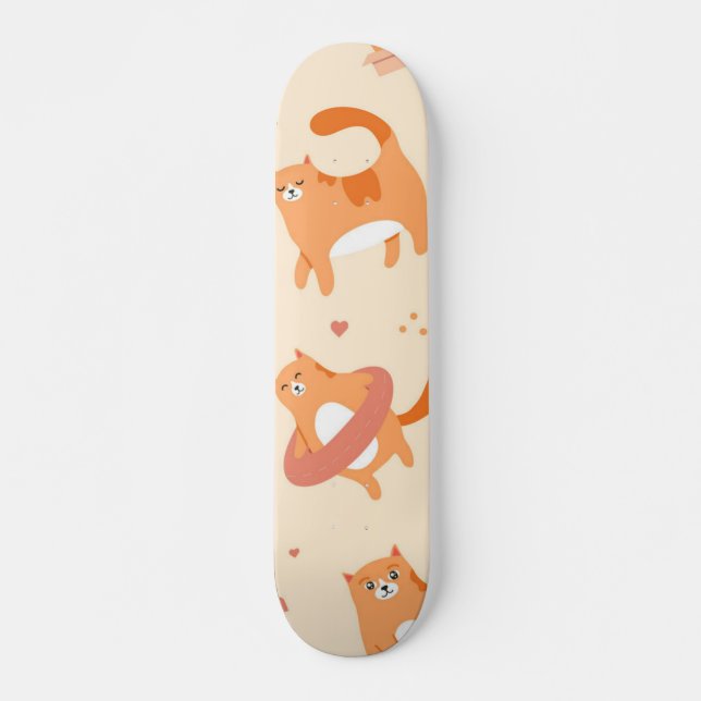 Cat pattern skateboard (Front)