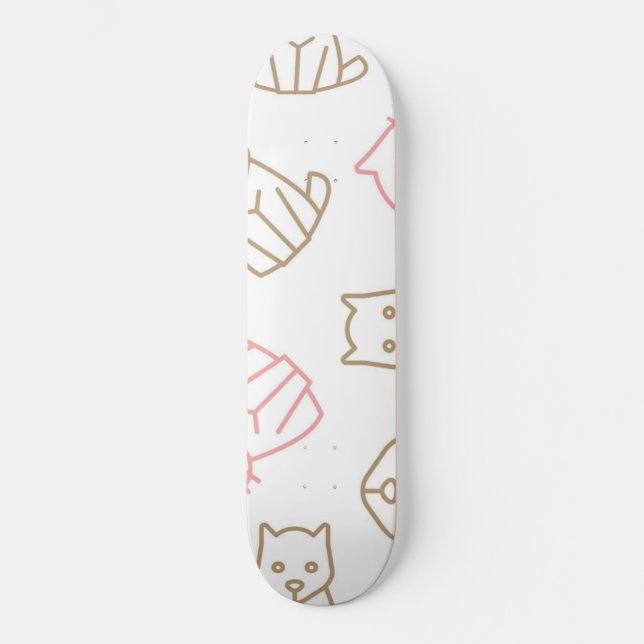 Cat pattern skateboard (Front)