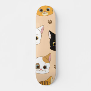 Cat pattern skateboard