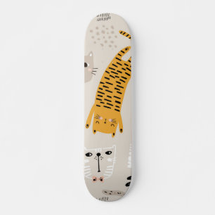 Cat pattern skateboard