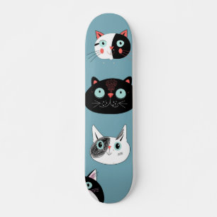 Cat pattern skateboard