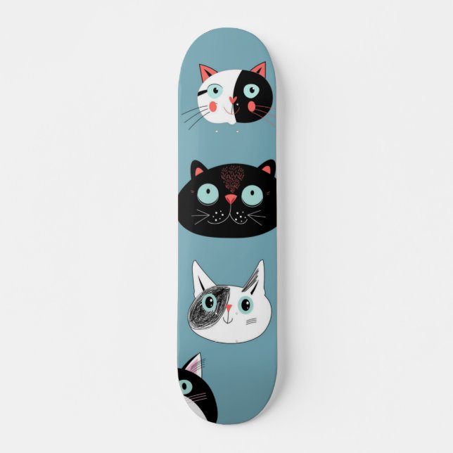 Cat pattern skateboard (Front)