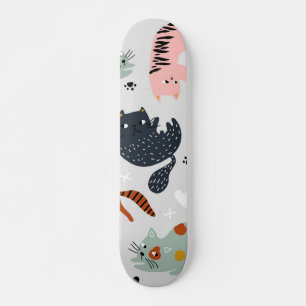 Cat pattern skateboard