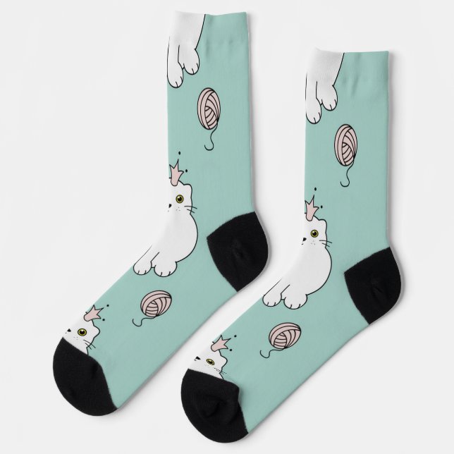 Cat pattern socks (Left)