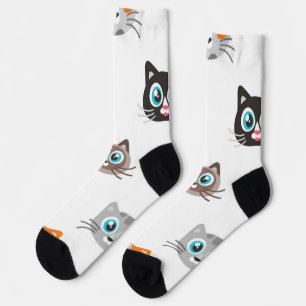 Cat pattern socks
