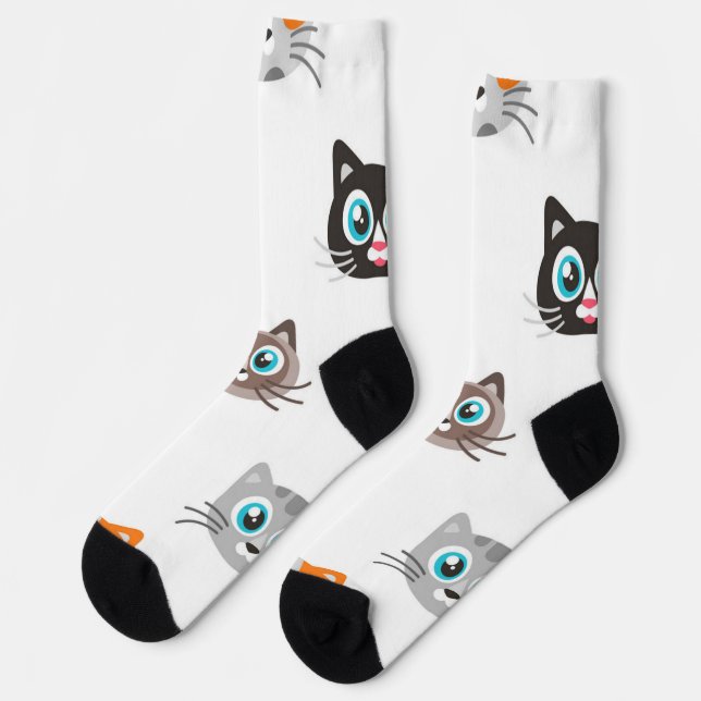 Cat pattern socks (Left)