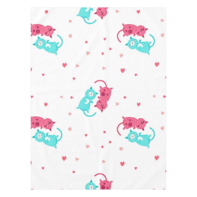Cat pattern tablecloth (Front)
