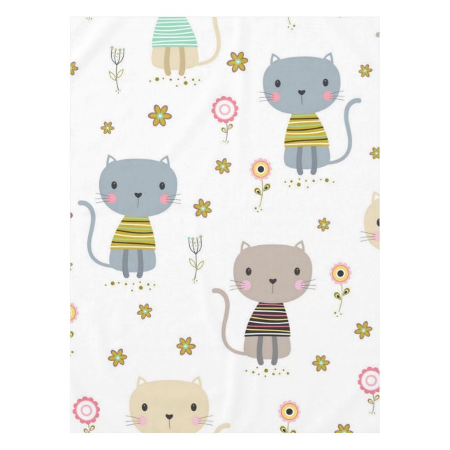 Cat pattern tablecloth (Front)