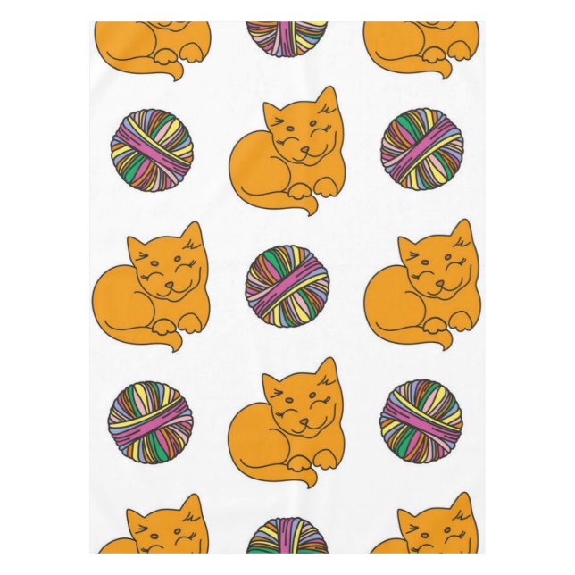 Cat pattern tablecloth (Front)