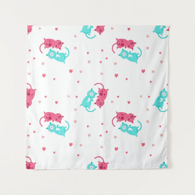 Cat pattern tapestry (Front)