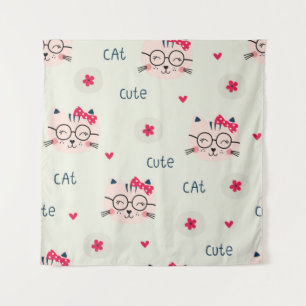 Cat pattern tapestry