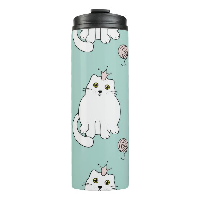 Cat pattern thermal tumbler (Front)