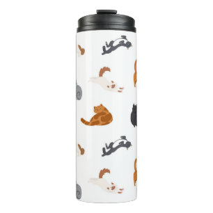 Cat pattern thermal tumbler