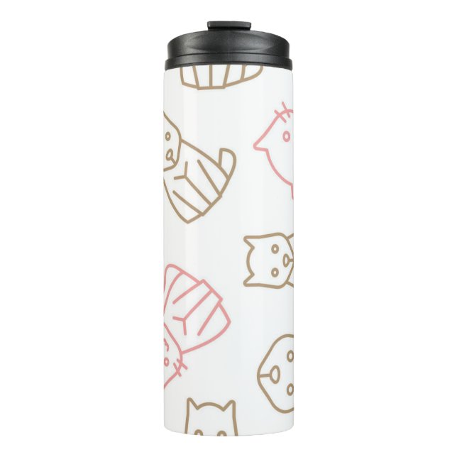 Cat pattern thermal tumbler (Front)