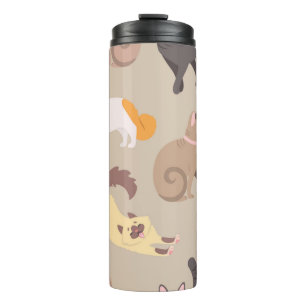 Cat pattern thermal tumbler