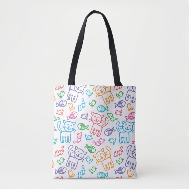cat pattern tote bag (Front)