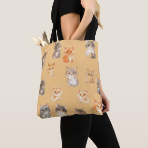 Cat Pattern Tote Bag