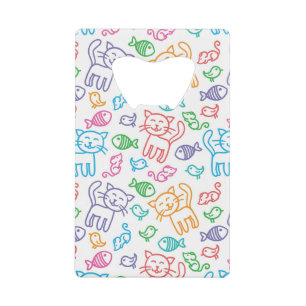 cat pattern wallet bottle opener