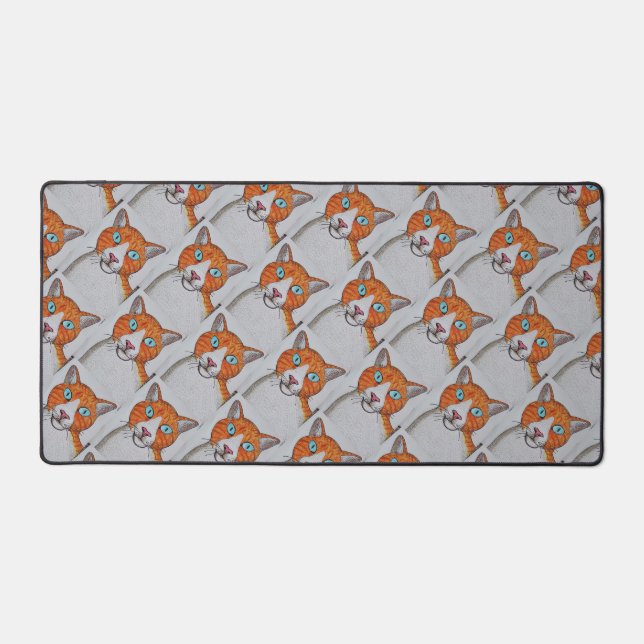 Cat patterned Desk Mat (Front)
