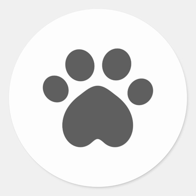 Cat paw classic round sticker (Front)