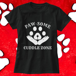 Cat Paw Cuddle Zone Funny Cute Modern Personalized T-Shirt
