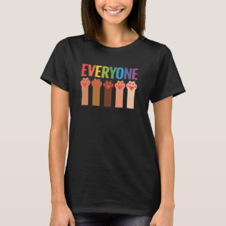 Cat Paw, Everyone Is Welcome Here Idaho Teacher T-Shirt