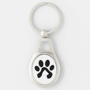 Cat paw print keychain, gift idea keychain