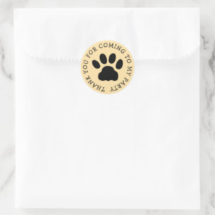 Cat paw print logo stickers for pet animal party