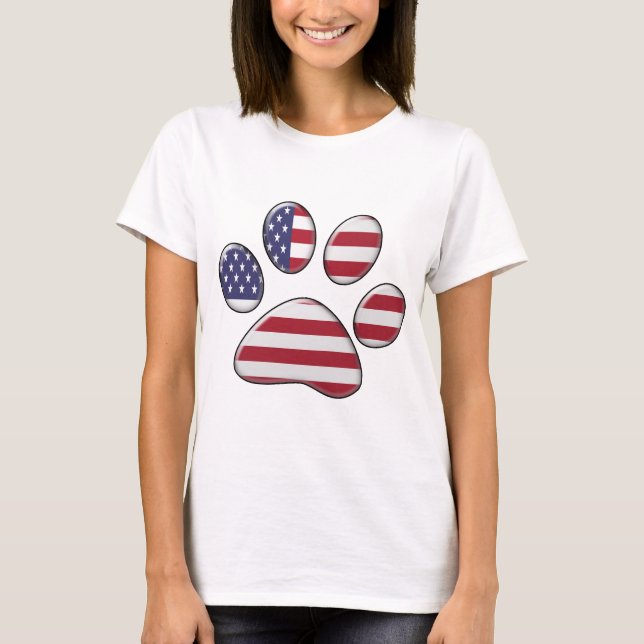 cat paw print us flag.png T-Shirt (Front)