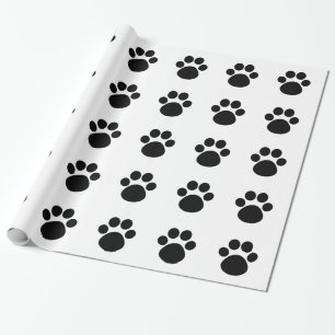 Cat Paw Print Wrapping Paper